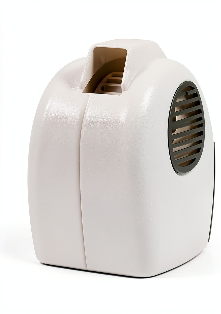 Camco Airator installed on a white RV refrigerator