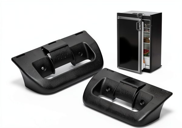 RV Refrigerator Door Handle TonGass Black Plastic-5