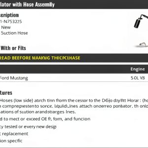 Ford Mustang A/C Accumulator with Hose Assembly-0