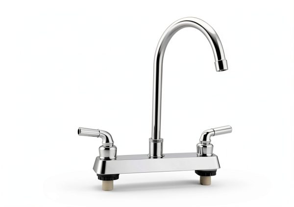 Totalize RV Kitchen Faucet Chrome Deck Mount 360 Swivel Modern Design-2