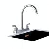 Totalize RV Kitchen Faucet Chrome Deck Mount 360 Swivel Modern Design-3