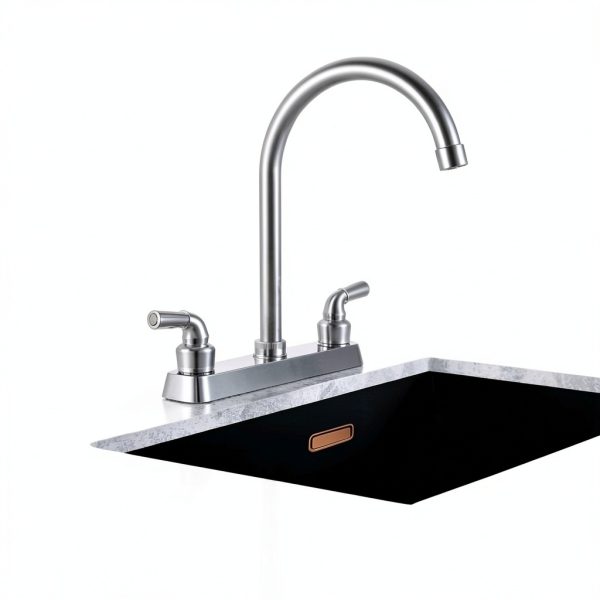Totalize RV Kitchen Faucet Chrome Deck Mount 360 Swivel Modern Design-3