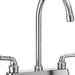 Totalize RV Kitchen Faucet Chrome Deck Mount 360 Swivel Modern Design-0
