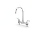 RV Kitchen Faucet Cinwiny High Arc Chrome 360 Swivel 2‑Handle-4