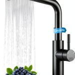 Matte Black Waterfall Kitchen Faucet Lufeidra Pull Down Sprayer-0