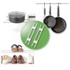 Cesilili Adjustable RV Refrigerator Tension Bar Set White 15.8-27.6in-5
