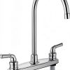 RV Kitchen Faucet Cinwiny High Arc Chrome 360 Swivel 2‑Handle-0