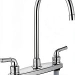 RV Kitchen Faucet Cinwiny High Arc Chrome 360 Swivel 2‑Handle-0