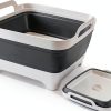 GuanBoXin Collapsible Gray Plastic Sink Tray 9.5 Quart Foldable Basin-0