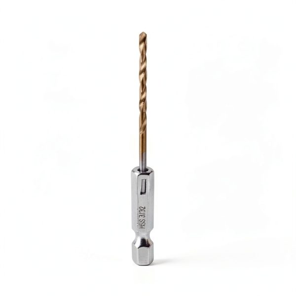HARFINGTON 3/32" Hex Shank Drill Bits 1/4" Twist Set 76mm M35 HSS-1