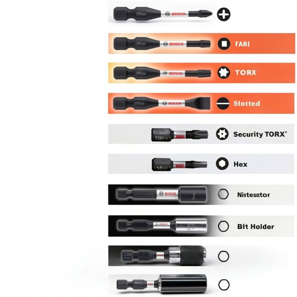 Bosch ITDSL810202 2in Impact Slotted Power Bits with Hex Shank-5