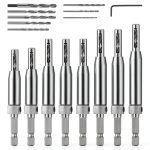COMOWARE 17pc Hex-Shank Drill Bit Set for Woodworking-0