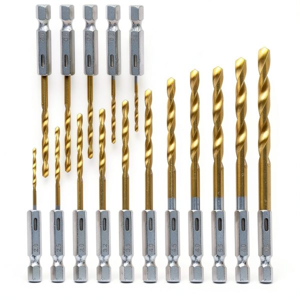 Hex Drill Bit Set YXYL 19-Piece Titanium HSS Hex Shank for Wood-0