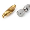 HARFINGTON 3/32" Hex Shank Drill Bits 1/4" Twist Set 76mm M35 HSS-3