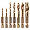 Pro Edge Cobalt Stubby Drill Bit Set 7pcs M35 HSS Hex Shank-0