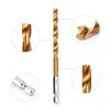 Hex Drill Bit Set YXYL 19-Piece Titanium HSS Hex Shank for Wood-1
