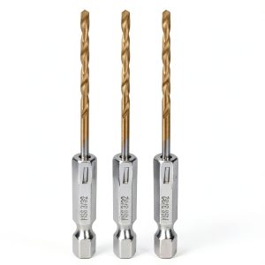 HARFINGTON 3/32" Hex Shank Drill Bits 1/4" Twist Set 76mm M35 HSS-0